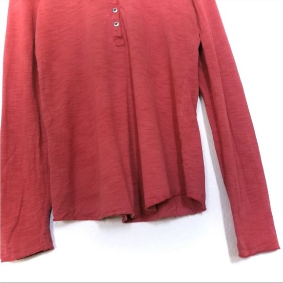 NEW Patagonia Organic Cotton Long-Sleeved Necessity Henley Top Red XL - Picture 5 of 6